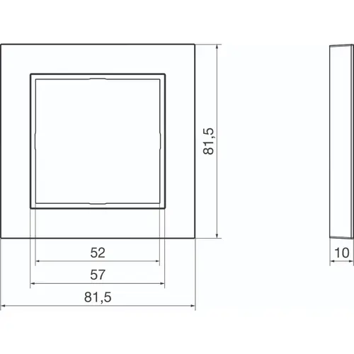 Hager Berker WAD6100WG afdekraam 1-voudig A1 lichtwit glans