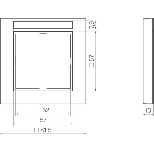 Hager Berker WAD6101AT afdekraam 1-voudig met tekstveld A1 antraciet mat