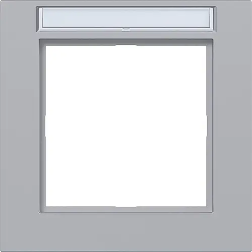 Hager Berker WAD6101TA afdekraam 1-voudig met tekstveld A1 titaan mat