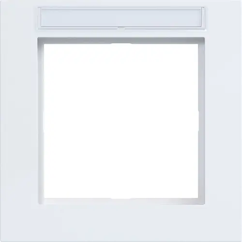 Hager Berker WAD6101WG afdekraam 1-voudig met tekstveld A1 lichtwit glans