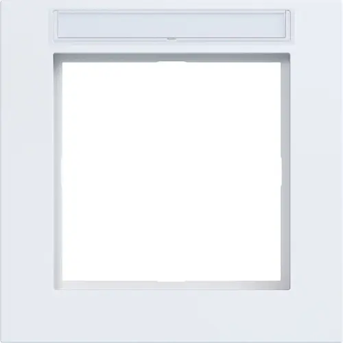 Hager Berker WAD6101WM afdekraam 1-voudig met tekstveld A1 lichtwit mat