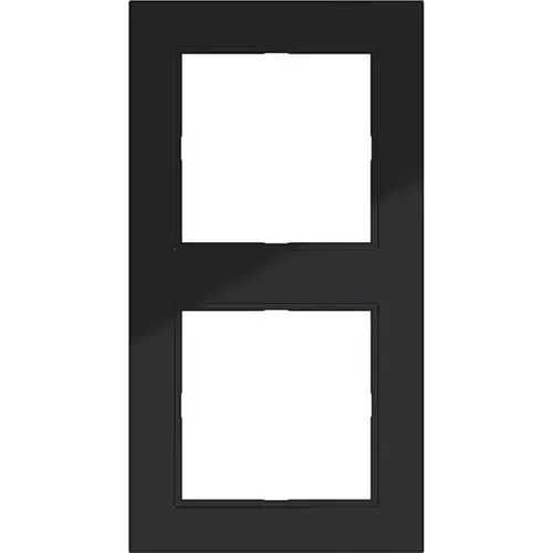 Hager Berker WAD6200BG afdekraam 2-voudig A1 nachtzwart glans