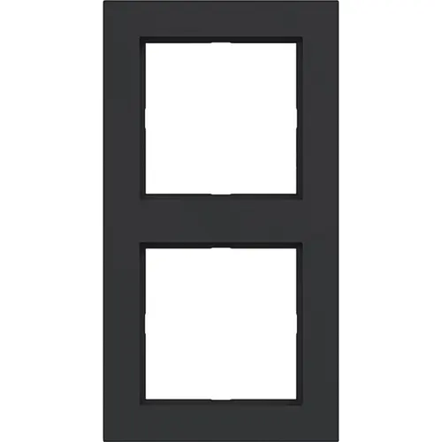 Hager Berker WAD6200BM afdekraam 2-voudig A1 nachtzwart mat