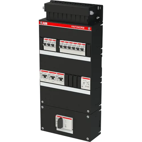 ABB Haf HAD333333-222T+HS404 groepenkast 3-fase 9 groepen 4-polige hoofdschakelaar 40A met beltransformator