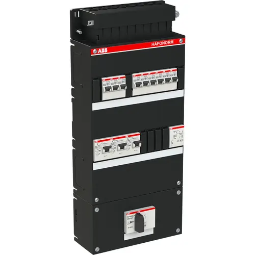 ABB Haf HAD333333-222T+HS404 groepenkast 3-fase 9 groepen 4-polige hoofdschakelaar 40A met beltransformator