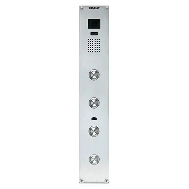 Comelit AD2104 adam video deurstation 4 drukknoppen 2-draads inbouw zilver IP54