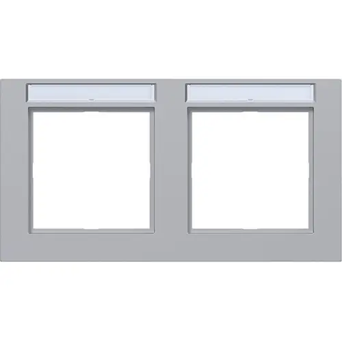 Hager Berker WAD6202TA afdekraam 2-voudig horizontaal met tekstveld A1 titaan mat