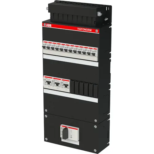 ABB Haf HAD343434-222+HS404 groepenkast 3-fase 12-groepen 3x aardlekschakelaar + hoofdschakelaar