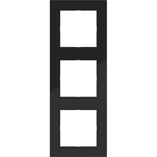 Hager Berker WAD6300BG afdekraam 3-voudig A1 nachtzwart glans