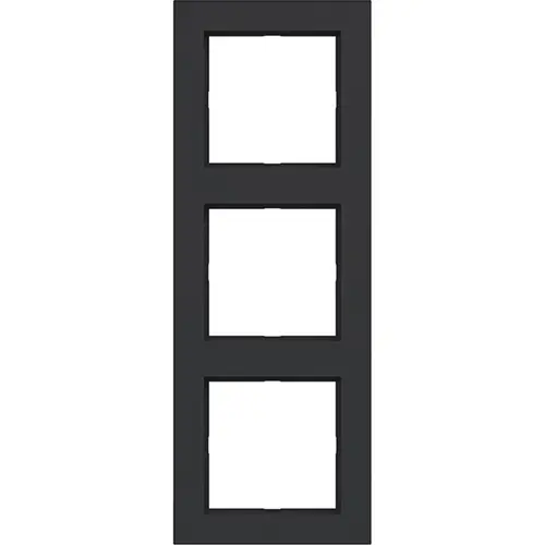 Hager Berker WAD6300BM afdekraam 3-voudig A1 nachtzwart mat