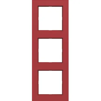 Hager Berker WAD6300RG afdekraam 3-voudig A1 rood glans