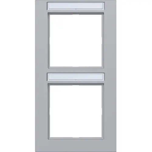 Hager Berker WAD6203TA afdekraam 2-voudig verticaal met tekstveld A1 titaan mat