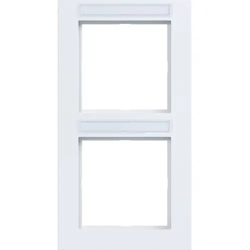 Hager Berker WAD6203WG afdekraam 2-voudig verticaal met tekstveld A1 lichtwit glans