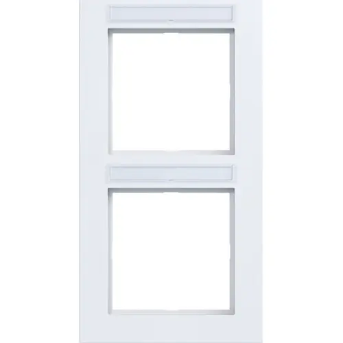 Hager Berker WAD6203WM afdekraam 2-voudig verticaal met tekstveld A1 lichtwit mat