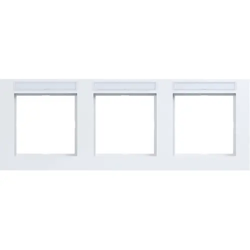 Hager Berker WAD6302WG afdekraam 3-voudig horizontaal met tekstveld A1 lichtwit glans