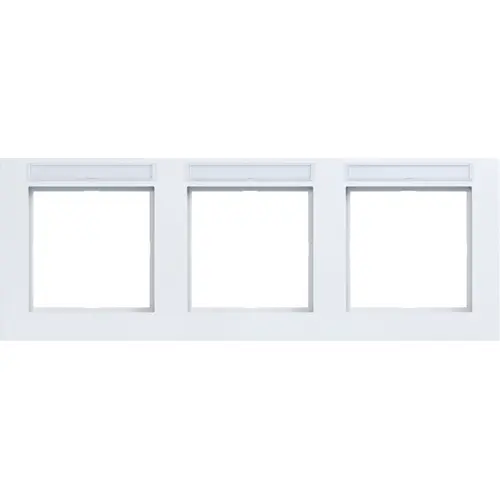 Hager Berker WAD6302WM afdekraam 3-voudig horizontaal met tekstveld A1 lichtwit mat