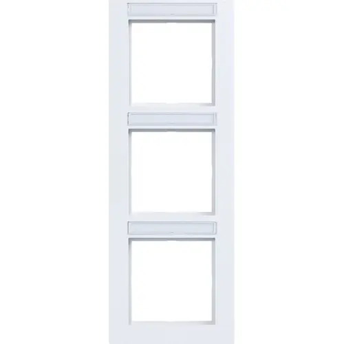 Hager Berker WAD6303WG afdekraam 3-voudig verticaal met tekstveld A1 lichtwit glans