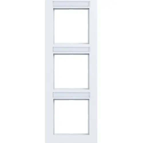 Hager Berker WAD6303WM afdekraam 3-voudig verticaal met tekstveld A1 lichtwit mat