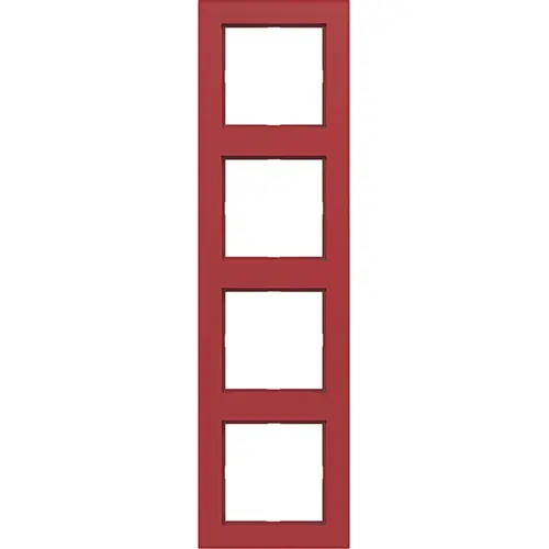 Hager Berker WAD6400RG afdekraam 4-voudig A1 rood glans