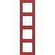 Hager Berker WAD6400RG afdekraam 4-voudig A1 rood glans