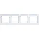 Hager Berker WAD6402WG afdekraam 4-voudig horizontaal met tekstveld A1 lichtwit glans
