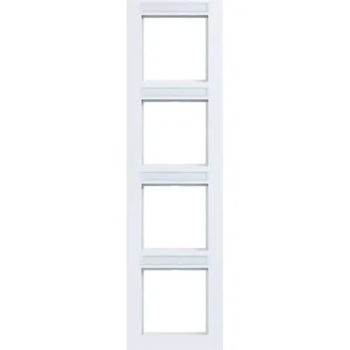 Hager Berker WAD6403WG afdekraam 4-voudig verticaal met tekstveld A1 lichtwit glans