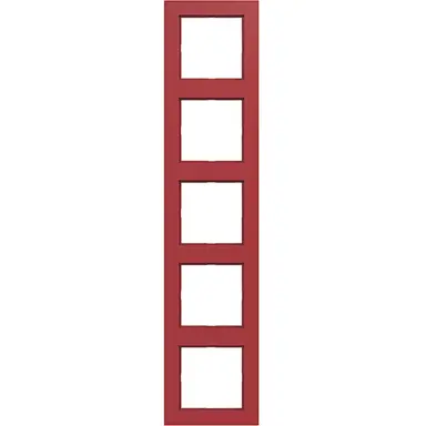 Hager Berker WAD6500RG afdekraam 5-voudig A1 rood glans