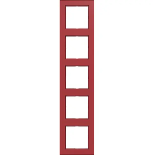 Hager Berker WAD6500RG afdekraam 5-voudig A1 rood glans