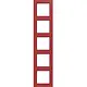 Hager Berker WAD6500RG afdekraam 5-voudig A1 rood glans