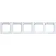 Hager Berker WAD6502WG afdekraam 5-voudig horizontaal met tekstveld A1 lichtwit glans