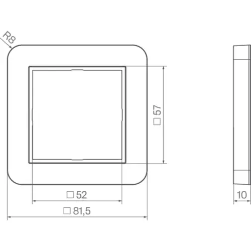Hager Berker WAD7100AT afdekraam 1-voudig C1 antraciet mat