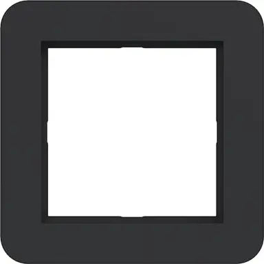 Hager Berker WAD7100BM afdekraam 1-voudig C1 nachtzwart mat