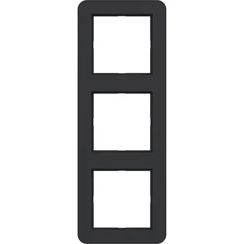 Hager Berker WAD7300BM afdekraam 3-voudig C1 nachtzwart mat