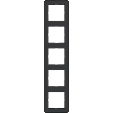 Hager Berker WAD7500BM afdekraam 5-voudig C1 nachtzwart mat