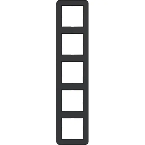 Hager Berker WAD7500BM afdekraam 5-voudig C1 nachtzwart mat