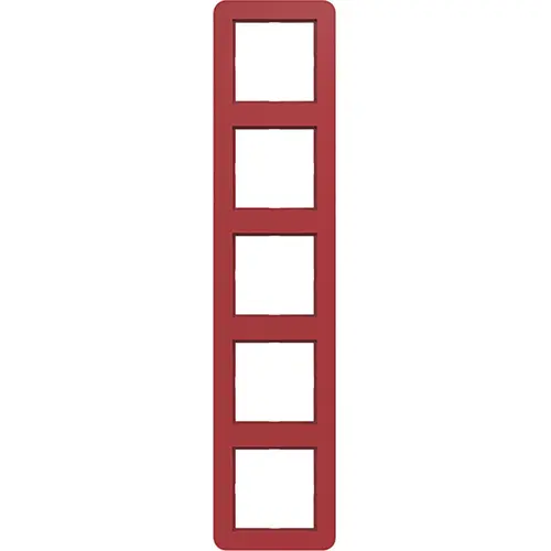 Hager Berker WAD7500RG afdekraam 5-voudig C1 rood glans