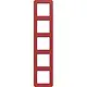 Hager Berker WAD7500RG afdekraam 5-voudig C1 rood glans