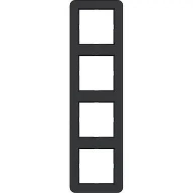 Hager Berker WAD7400BM afdekraam 4-voudig C1 nachtzwart mat