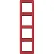 Hager Berker WAD7400RG afdekraam 4-voudig C1 rood glans