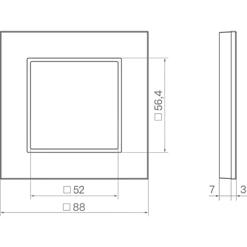 Hager Berker WAD8100ES afdekraam 1-voudig A8 roestvrij staal