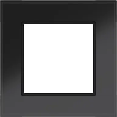 Hager Berker WAD8100GBG afdekraam 1-voudig A8 glas zwart glanzend