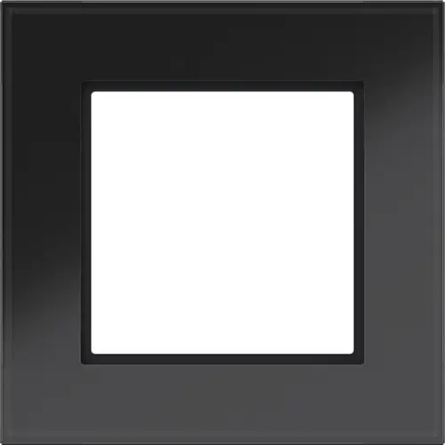 Hager Berker WAD8100GBG afdekraam 1-voudig A8 glas zwart glanzend