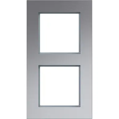 Hager Berker WAD8200ALV afdekraam 2-voudig verticaal A8 aluminium