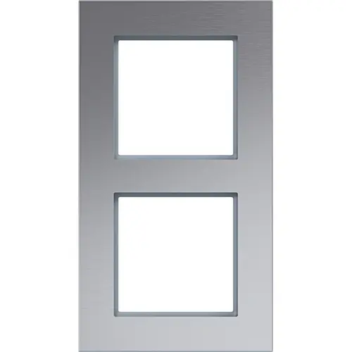 Hager Berker WAD8200ALV afdekraam 2-voudig verticaal A8 aluminium