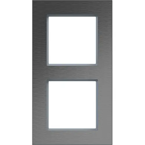 Hager Berker WAD8200ESV afdekraam 2-voudig verticaal A8 roestvrij staal