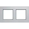 Hager Berker WAD8200ALH afdekraam 2-voudig horizontaal A8 aluminium