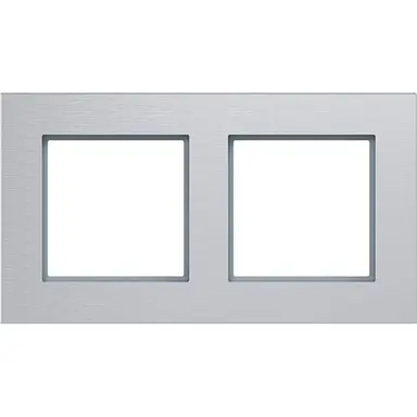 Hager Berker WAD8200ALH afdekraam 2-voudig horizontaal A8 aluminium