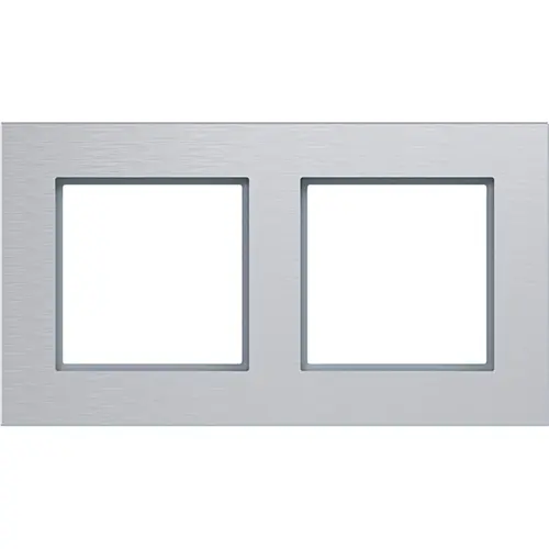 Hager Berker WAD8200ALH afdekraam 2-voudig horizontaal A8 aluminium