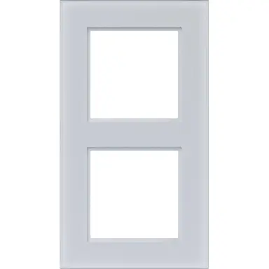 Hager Berker WAD8200GWM afdekraam 2-voudig A8 glas lichtwit mat