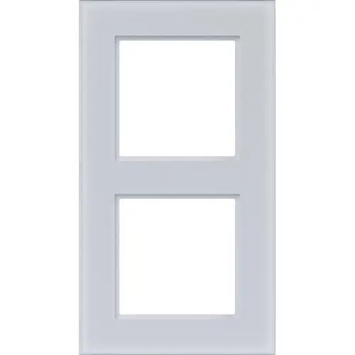 Hager Berker WAD8200GWM afdekraam 2-voudig A8 glas lichtwit mat